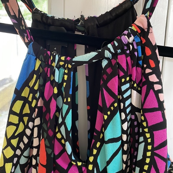 Multicolor Chequer dress with keyhole in front and back - Picture 3 of 3